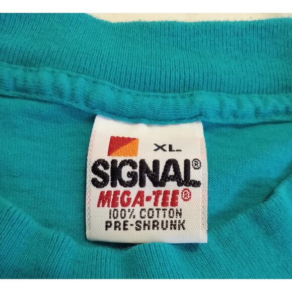 VTG 90s Signal Mega Tee Washington Reindeer Graphic Single Stitch Made USA SZ XL - Picture 5 of 9